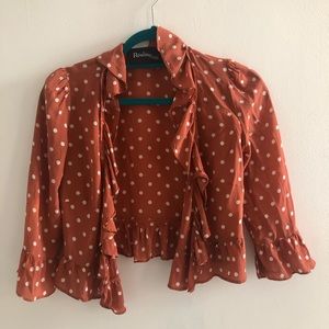 Realisation Par “Cher” top in rust spot color